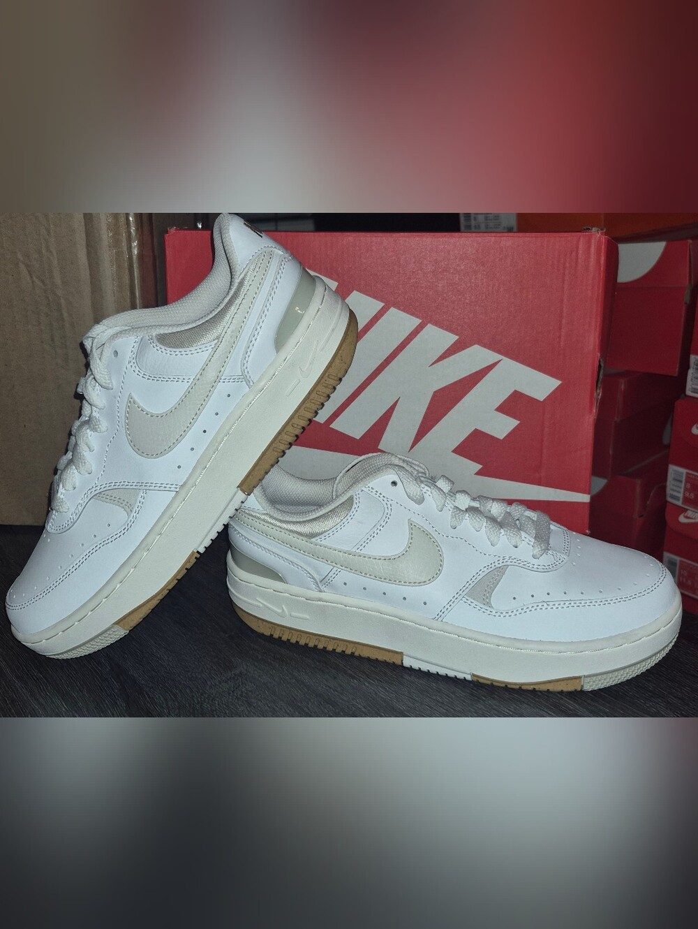 Nike Women's White/Gum Low-Top Sneakers